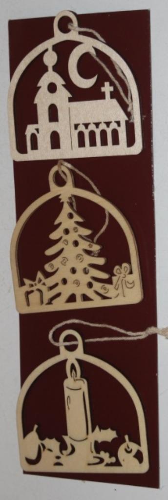3 houten kersthangers - 117248, Diversen, Kerst, Nieuw, Ophalen of Verzenden