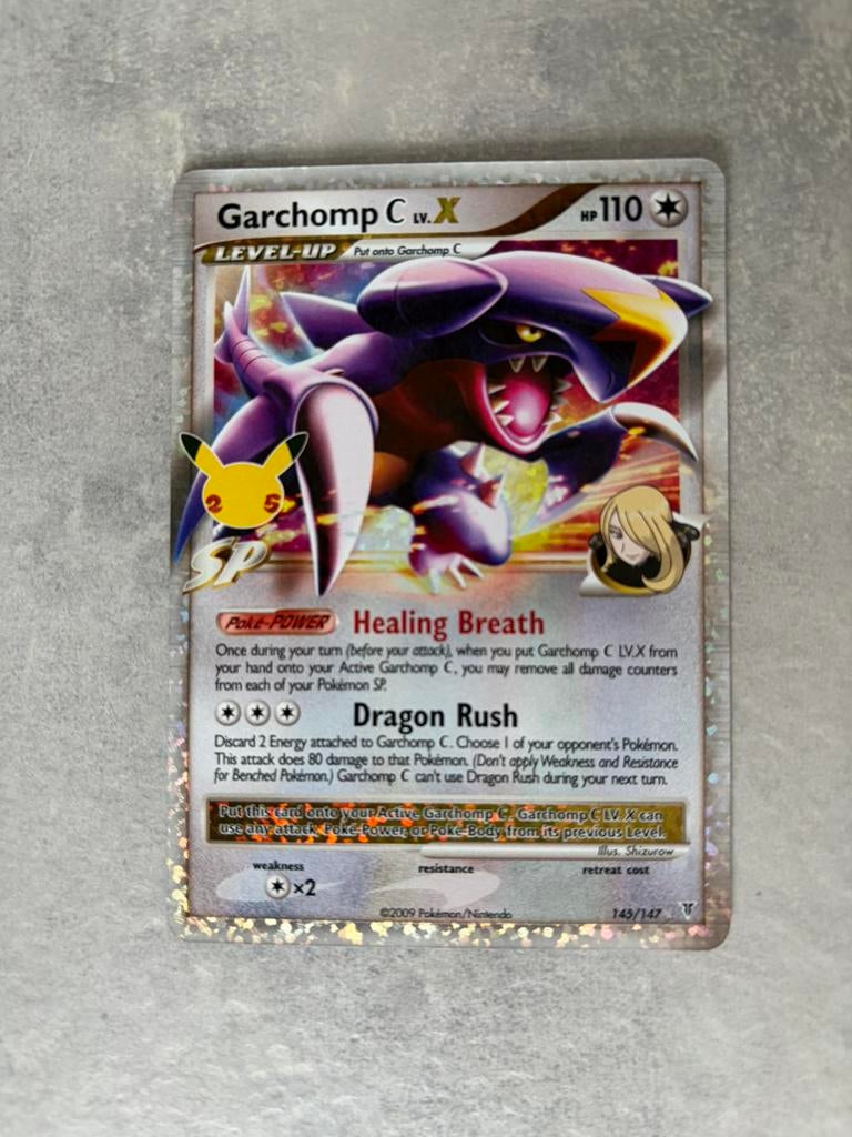 Pokémon kaart Garchomp C lv. X, Ophalen of Verzenden, Nieuw, Losse kaart, Foil