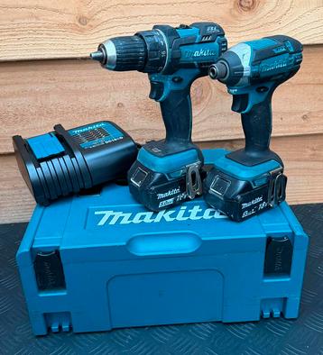 Makita DTD152 / DDF480 2x accu , lader + M box beschikbaar voor biedingen