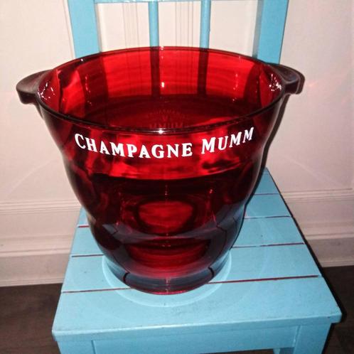 Mumm champagne koeler met 2 Mumm Gordon Rouge glazen, Verzamelen, Merken en Reclamevoorwerpen, Gebruikt, Gebruiksvoorwerp, Ophalen