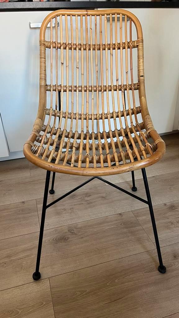 Rotan eetkamerstoel Leen Bakker (Justin) - Zo goed als nieuw, Huis en Inrichting, Stoelen, Zo goed als nieuw, Eén, Riet of Rotan