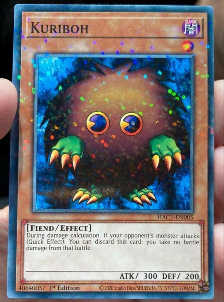 Yu-Gi-Oh! Kuriboh HAC1 1st Ed Parallel Rare !, Hobby en Vrije tijd, Verzamelkaartspellen | Yu-gi-Oh!, Zo goed als nieuw, Meerdere kaarten