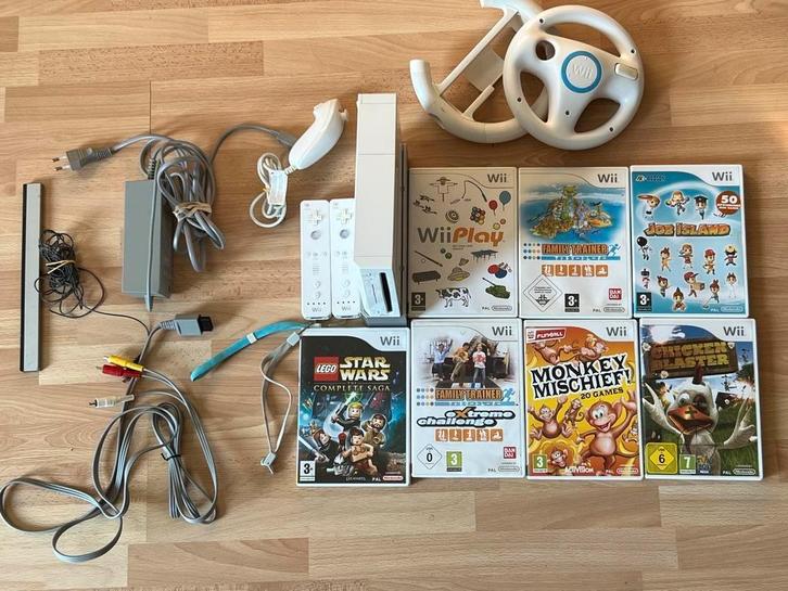 Nintendo Wii Compleet Getest Werkend Met controllers en spel, Spelcomputers en Games, Spelcomputers | Nintendo Wii, Gebruikt, Met 2 controllers