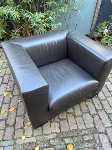 Wittmann fauteuil Camin Donkerbruin leer Paolo Piva beschikbaar voor biedingen