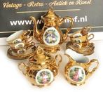 22 Karat gold Bavaria Waldershof mokka servies compleet -, Antiek en Kunst, Antiek | Servies compleet, Verzenden