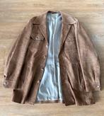 Luxe vintage suède herenjas. taupe/lichtbruin, Kleding | Heren, Ophalen, Zo goed als nieuw, Maat 52/54 (L), Bruin