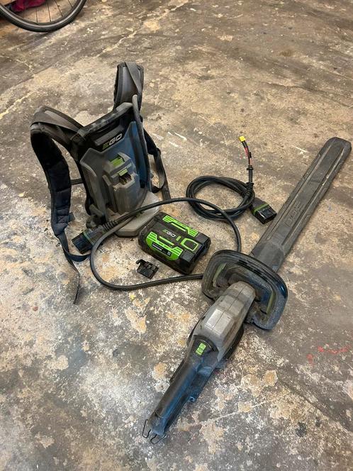 EGO Pro+ Rugharnas BH1000 tbv oa heggenschaar, Tuin en Terras, Heggenscharen, Gebruikt, Accu, Ophalen