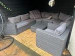 Loungeset grijs wicker inclusief tafeltje, Tuin en Terras, Ophalen, Gebruikt, Wicker