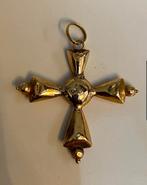 Victoriaanse geel goud kruis 750-18 kt, Verzenden, Goud, Hanger