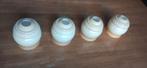 4 antieke lampenkapjes, Ophalen, Gebruikt, Klassiek, Minder dan 50 cm