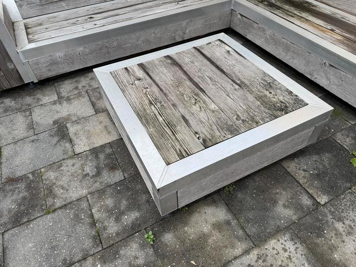Grote aluminium hoekbank 3 x 3 meter, Tuin en Terras, Tuinsets en Loungesets, Gebruikt, Aluminium, Ophalen
