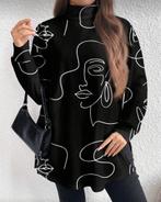 Top Sophie Zwart  (44-52), Kleding | Dames, Grote Maten, Verzenden, Nieuw, Zwart, Shirt of Top