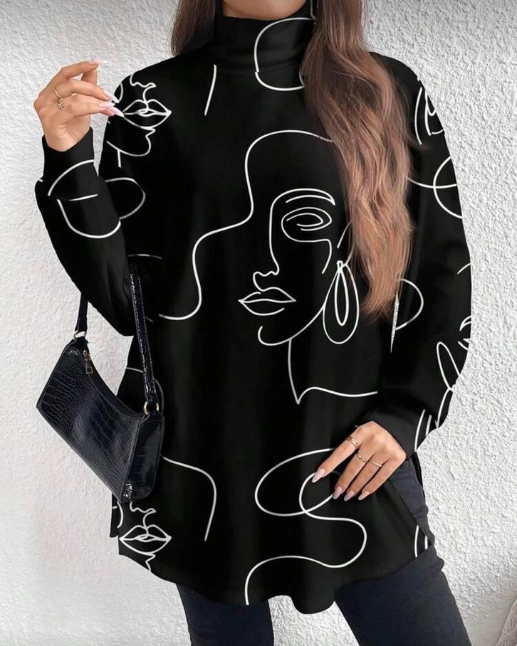 Top Sophie Zwart  (44-52), Kleding | Dames, Grote Maten, Nieuw, Shirt of Top, Zwart, Verzenden