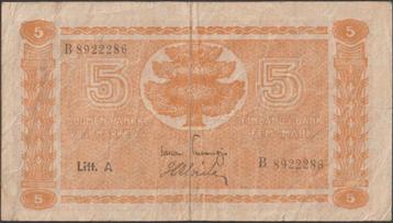 Finland 5 markkaa 1945 gebruikt p.76a(11) (nr 43) beschikbaar voor biedingen