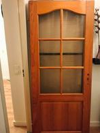 Houten binnendeur met glas, Gebruikt, Binnendeur, Ophalen of Verzenden, Glas