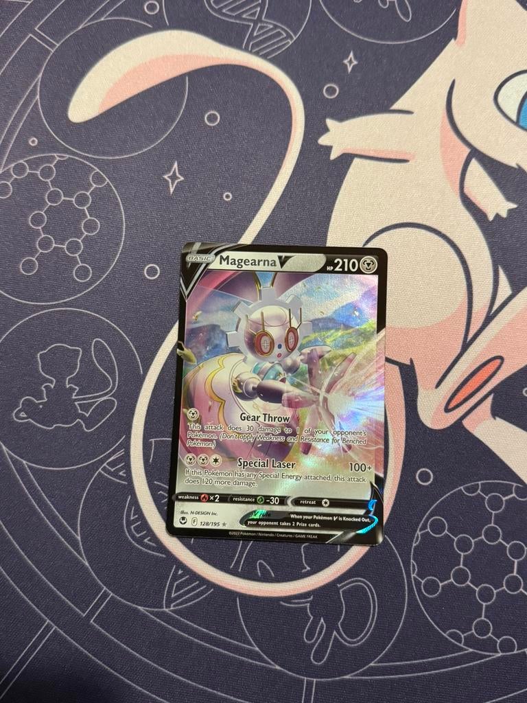 Pokémon kaarten Magearna V #128, Ophalen of Verzenden, Zo goed als nieuw, Losse kaart