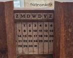houten "kalender" oneindig te gebruiken dmv schuif, Antiek en Kunst, Ophalen of Verzenden
