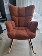 Schommel fauteuil in kleur bruin/cognac, Huis en Inrichting, Fauteuils, Ophalen, Gebruikt, 75 tot 100 cm