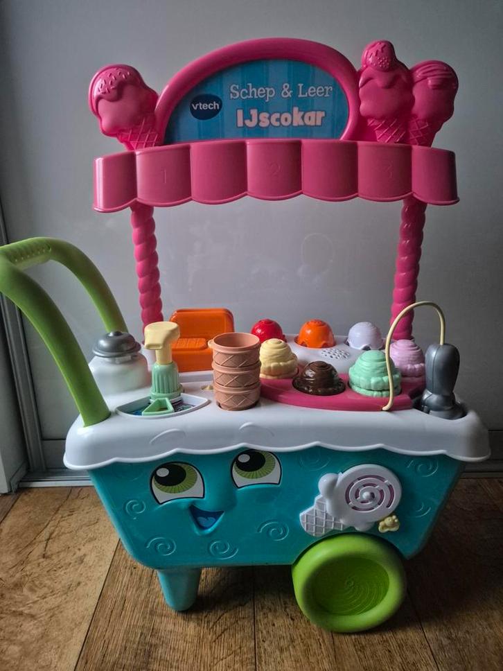 Vtech schep en leer ijscokar, Kinderen en Baby's, Speelgoed | Vtech, Zo goed als nieuw, 2 tot 4 jaar, Ophalen of Verzenden