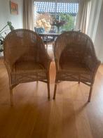 stoelen riet, Huis en Inrichting, Stoelen, Gebruikt, Twee, Bruin, Riet of Rotan