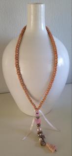 XL roze ketting met buddha hanger, Nieuw, Ophalen of Verzenden, Roze