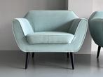 Woood Rocco fauteuil - Velvet mint, Ophalen, Eenpersoons, Minder dan 75 cm, Zo goed als nieuw