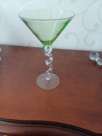 Glaswerk martiniglas groen gedraaid, Antiek en Kunst, Ophalen