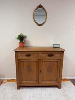 Vintage kast dressoir commode antiek houtsnijwerk eikenhout, Ophalen