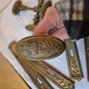 4 sets kasteel klinken, antieke deurklinken grote ovale knop beschikbaar voor biedingen