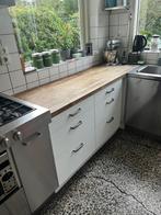 Gehele keuken (wit & RVS) voor miniprijs, Huis en Inrichting, Keuken | Complete keukens, Ophalen, Gebruikt, Wit, Hout