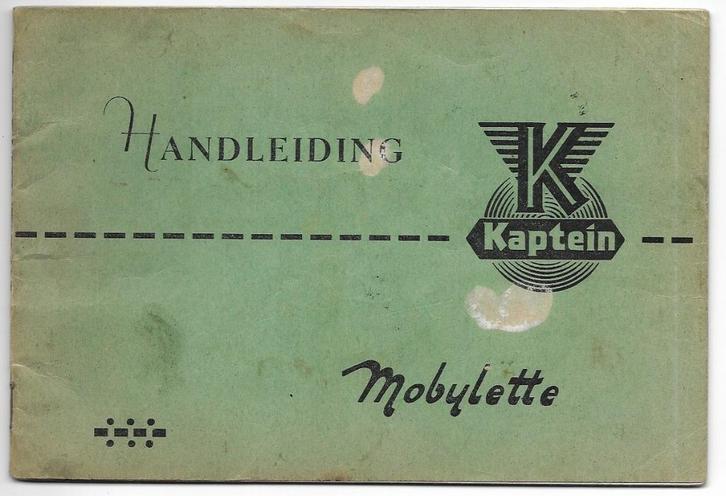Kaptein Mobylette Handleiding 1963 (6161z), Fietsen en Brommers, Handleidingen en Instructieboekjes, Ophalen of Verzenden