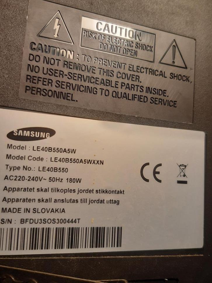 Onderdelen Samsung  LE40B550A5A 40inch LCD, Audio, Tv en Foto, Televisie-accessoires, Gebruikt, Ophalen