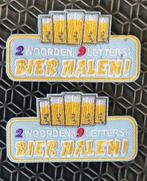 Strijkapplicatie met tekst - 2 woorden 9 letters Bier Halen, Ophalen of Verzenden, Zo goed als nieuw