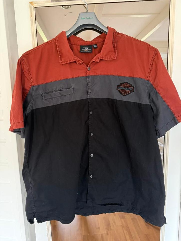 Harley Davidson Copperblock shirt 4XL, Kleding | Heren, Overhemden, Zo goed als nieuw, Overige halswijdtes, Zwart, Ophalen of Verzenden