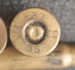 Drie lege hulzen 7,92 x 57 R (Dutch Rimmed), Verzamelen, Militaria | Algemeen, Ophalen of Verzenden, Landmacht, Nederland, Hulzen of Bodemvondsten