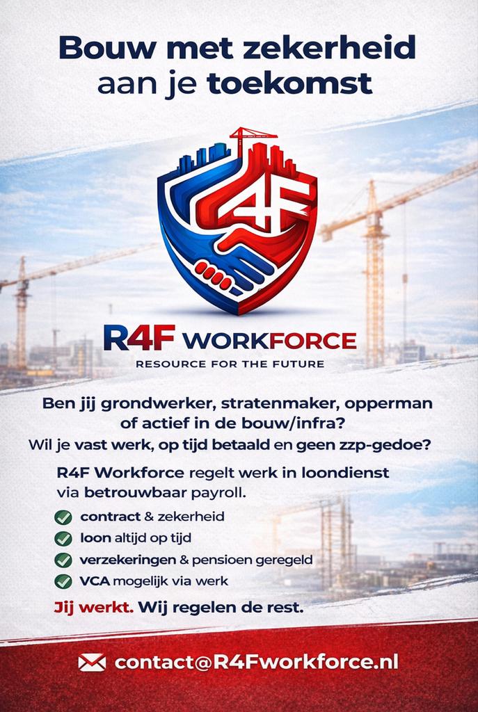 Bouw Infra GWW medewerkers gezocht, 33 - 40 uur, LBO / VMBO, Starter, Vast contract