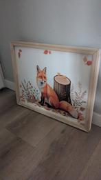 Leuk schilderij met vos, Minder dan 50 cm, Ophalen of Verzenden, Zo goed als nieuw, Minder dan 50 cm