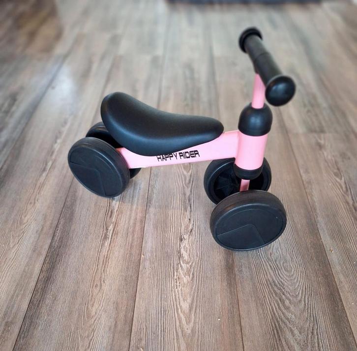 Roze Happy Rider Loopfiets - Perfect voor de eerste stapjes!, Kinderen en Baby's, Speelgoed | Buiten | Voertuigen en Loopfietsen
