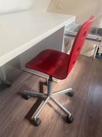 Wit bureau (evt met rode bureaustoel IKEA), Huis en Inrichting, Bureaus, Ophalen of Verzenden, Gebruikt, Bureau