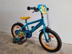 Volare blauwe jongensfiets 16 inch met zijwieltjes als nieuw, Ophalen, Volare, 16 inch, Handrem