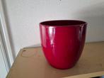 Rode bloempot, Ophalen of Verzenden, Rond, Aardewerk, Minder dan 25 cm