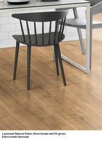 33cm Brede Laminaat Naturel Eiken 8mm dik met 2V-groev, Bruin, 75 m² of meer, Nieuw, Ophalen of Verzenden