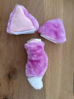 Roze oren en staart voor (ski)helm, Kinderen en Baby's, Kindermode-accessoires, Ophalen of Verzenden, Zo goed als nieuw