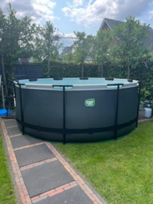 Zwembad Exit Toys ø 360x122 incl. verwarming en zandfilter, Tuin en Terras, Zwembaden, Gebruikt, Opzetzwembad, 120 cm of meer