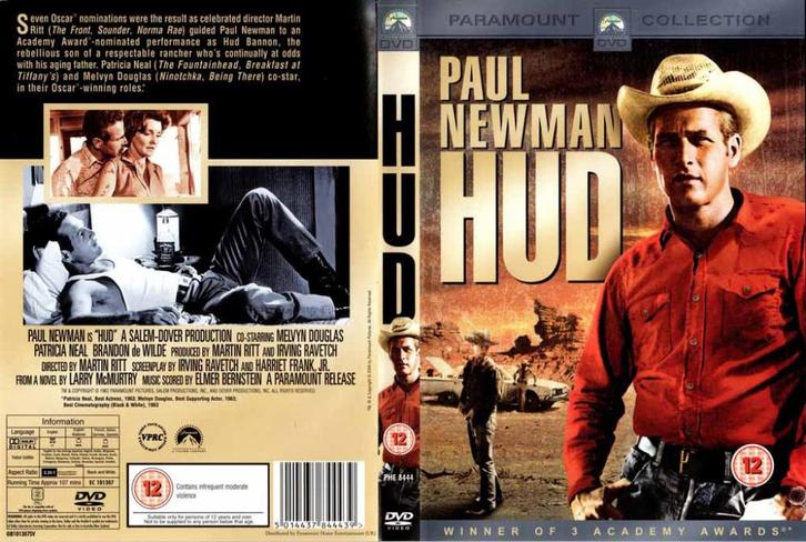 Hud 1963 DVD met Paul Newman, Melvyn Douglas, Cd's en Dvd's, Dvd's | Klassiekers, Zo goed als nieuw, Actie en Avontuur, 1960 tot 1980