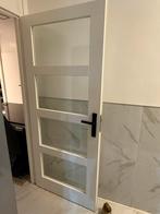 Binnendeur met glas rechterdeur, Doe-het-zelf en Verbouw, Ophalen, 80 tot 100 cm, Binnendeur, 200 tot 215 cm