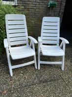 Twee witte Hartman stoelen opklapbaar stoel tuinstoel wit, Tuin en Terras, Tuinstoelen, Kunststof, Inklapbaar, Gebruikt, Ophalen of Verzenden