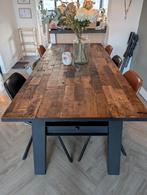 Dutch bone crude eettafel 200x90, Overige houtsoorten, Gebruikt, Vijf personen of meer, 150 tot 200 cm