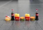 2x hamburger friet cola + donut miniatuur nieuw 1:6 barbie, Verzamelen, Nieuw, Decoratie, Ophalen of Verzenden