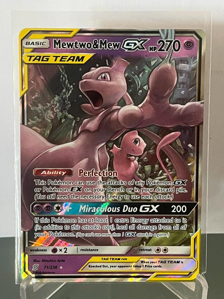 Pokémon Mewtwo&Mew GX 71/236 unified minds, Hobby en Vrije tijd, Verzamelkaartspellen | Pokémon, Nieuw, Losse kaart, Foil, Ophalen of Verzenden